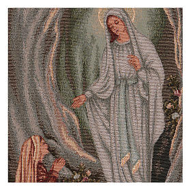 Our Lady Apparition at Lourdes tapestry 15.5x12"
