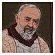 Saint Pio with stole wall tapestry with loops 19x15.5" s2