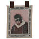 Saint Pio with stole wall tapestry with loops 19x15.5" s3