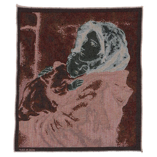 Our Lady of the streets tapestry 17x15.5" 3