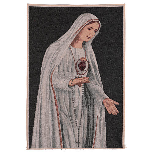 Wandteppich Heiligstes Herz Madonna von Fatima 50x40 cm 1