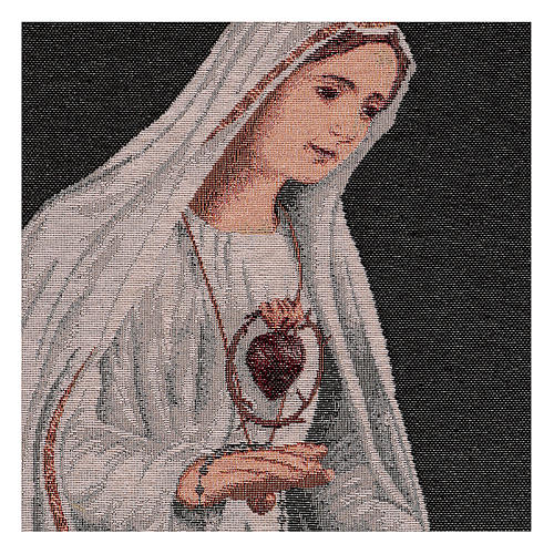 Wandteppich Heiligstes Herz Madonna von Fatima 50x40 cm 2