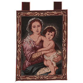 Madonna of Murillo tapestry with frame and hooks 50x40 cm