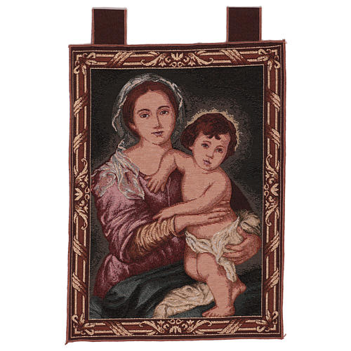 Madonna of Murillo tapestry with frame and hooks 50x40 cm 1