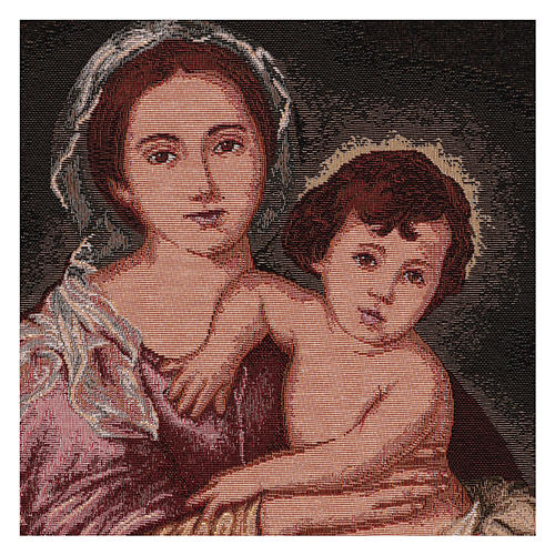 Madonna of Murillo tapestry with frame and hooks 50x40 cm 2