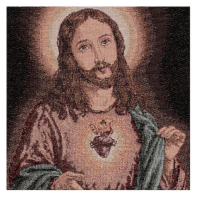 Holy Heart of Jesus tapestry 21x15.5"