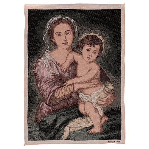 Our Lady by Murillo tapestry 20.5x15.5" 1