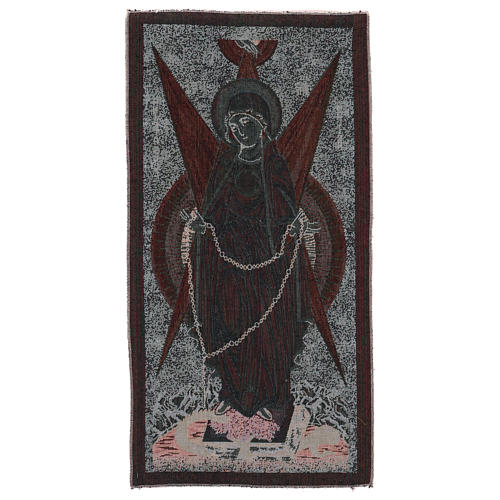 Tapeçaria Virgem Maria com raios 30x65 cm 3