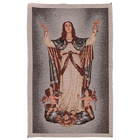 Tapestry of the assumption of Mary 23x15.5"