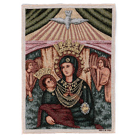 Arazzo Madonna con bambino angeli 40x30 cm