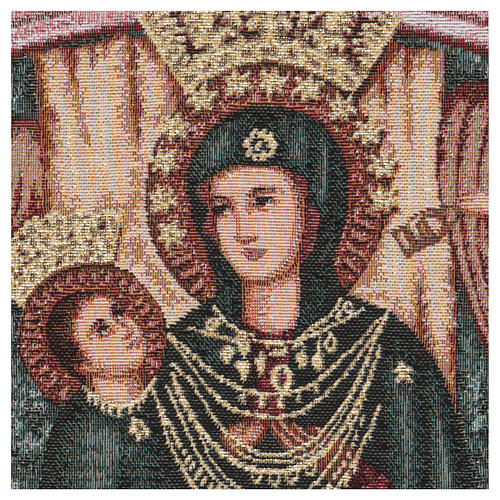 Arazzo Madonna con bambino angeli 40x30 cm 2