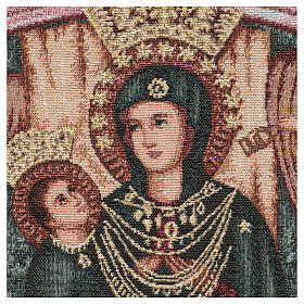 Our Lady and Baby Jesus with angels tapestry 16.5x12"