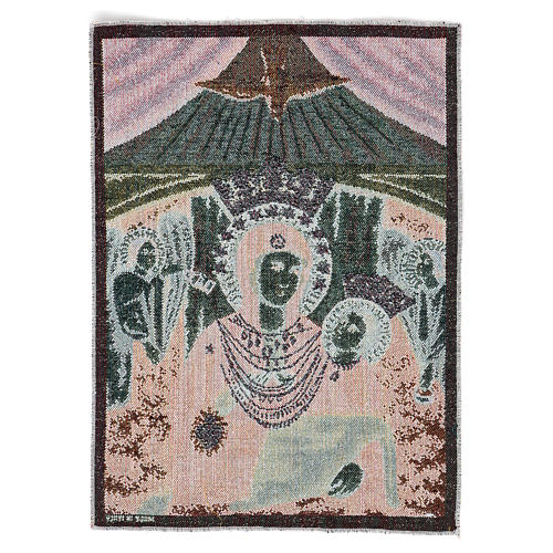 Our Lady and Baby Jesus with angels tapestry 16.5x12" 3
