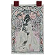Tapiz Virgen del arco de rosas marco ganchos 90x60 cm s3