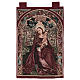 Arazzo Madonna dell'arco di rose cornice ganci 90x60 cm s1