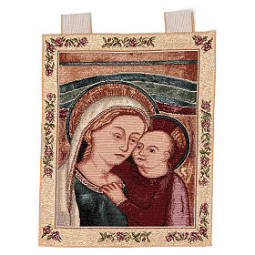 Tapiz Virgen del Buen Consejo marco ganchos 40x30 cm