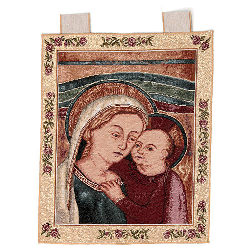 Tapiz Virgen del Buen Consejo marco ganchos 40x30 cm 1