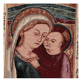 Arazzo Madonna del Buon Consiglio cornice ganci 40x30 cm