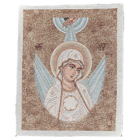 Tapeçaria Face Virgem bizantina com raios 45x40 cm