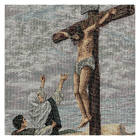 Tapestry of Jesus' crucifixion 45x30 cm