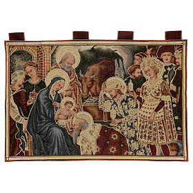 Tapestry of Nativity Scene with passers-by 60x80 cm