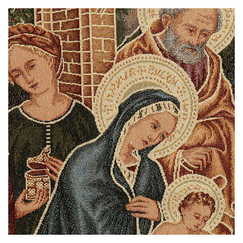 Tapestry of Nativity Scene with passers-by 60x80 cm 2