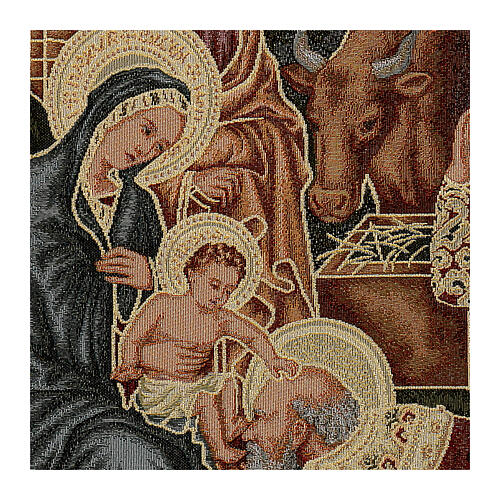 Tapestry of Nativity Scene with passers-by 60x80 cm 3