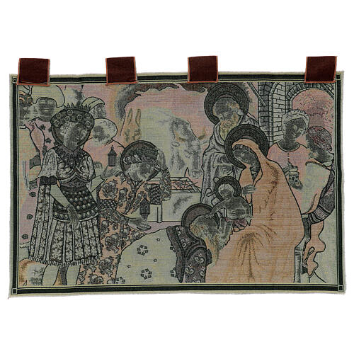 Tapestry of Nativity Scene with passers-by 60x80 cm 4