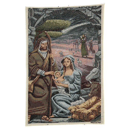 Christi Geburt Wandteppich fűr kleines Bild mit Landschaft, 45 x 30 cm 1