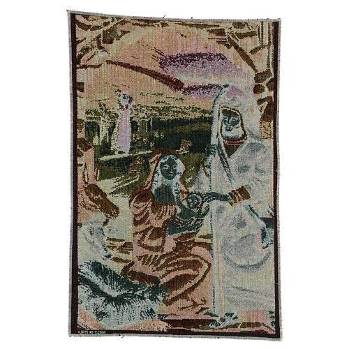 Christi Geburt Wandteppich fűr kleines Bild mit Landschaft, 45 x 30 cm 3