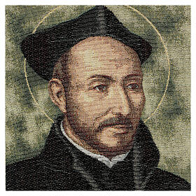 Tapestry Saint Ignatius of Loyola small frame picture 40x30 cm