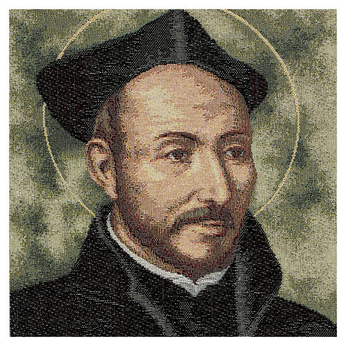 Tapestry Saint Ignatius of Loyola small frame picture 40x30 cm 2