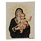 Tapiz cuadro pequeño oro Virgen de los ángeles 40x30 cm s1