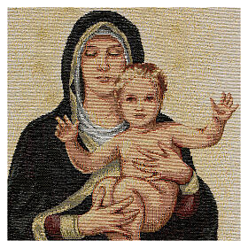 Arazzo quadro piccolo oro Madonna degli angeli 40x30 cm
