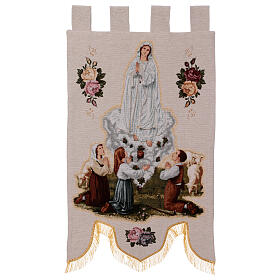 Estandarte L. 60cm Virgen de Fátima 110x60 cm