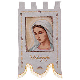 Estandarte L. 60 cm Virgen de Medjugorje 110X65 cm