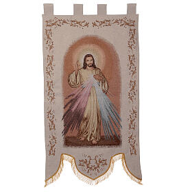 Cristo Misericordioso estendarte de procissão 145x80 cm