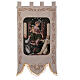 Virgen de Pompeya color crema estandarte de procesiones 150X80 cm s1