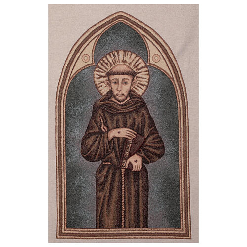 Święty Franciszek sztandar kremowy procesyjny 145X80 cm 4