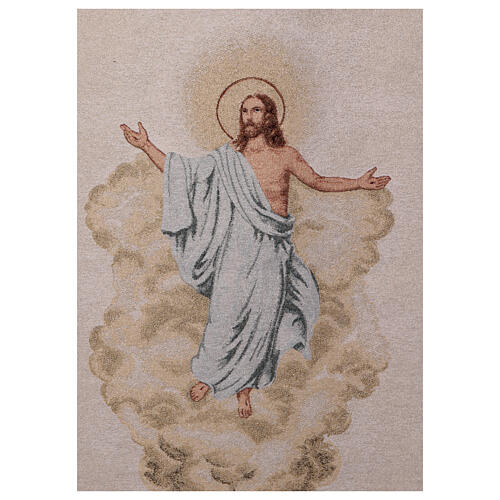 Ascensione di Gesù stendardo panna145X80cm processioni 3