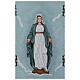 Vierge Immaculée fond bleu ciel bannière processions 145x80 cm s4