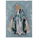 Madonna Misericordiosa fondo azzurro stendardo processioni 145X80 cm s4