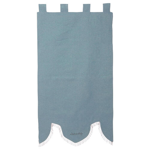 Merciful Mary processional banner blue background 145X80 cm 7