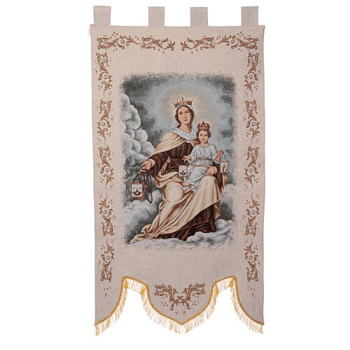 Processional banner of Our Lady of Mount Carmel, 57x30 in 2