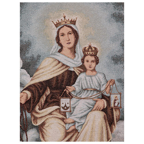 Processional banner of Our Lady of Mount Carmel, 57x30 in 6