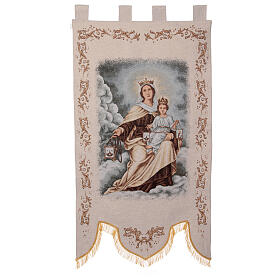 Madonna del Carmine 145X80 cm stendardo per processioni