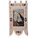 Sainte Rita avec ange bannière pour processions 150x80 cm s2