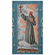 Processional banner of Junípero Serra, light blue fabric, 60x29 in s3