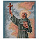 Processional banner of Junípero Serra, light blue fabric, 60x29 in s5