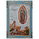 Processional banner of the Apparition of Guadalupe to Juan Diego, light blue fabric, 57x29 in s3